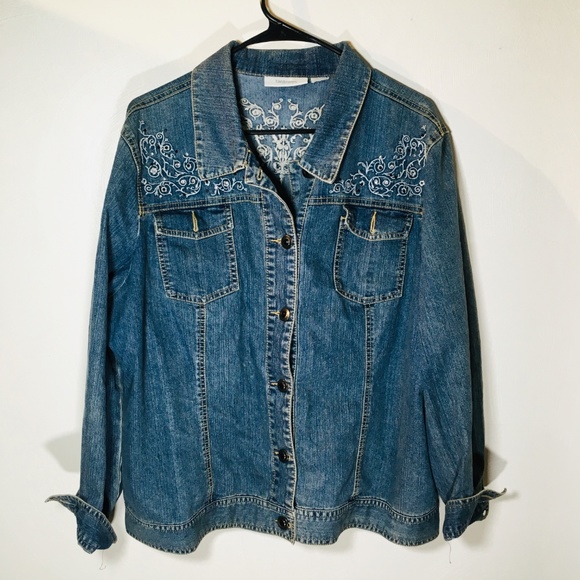 Tantrums Embroidered Jean Jacket - JK3 - Picture 2 of 4